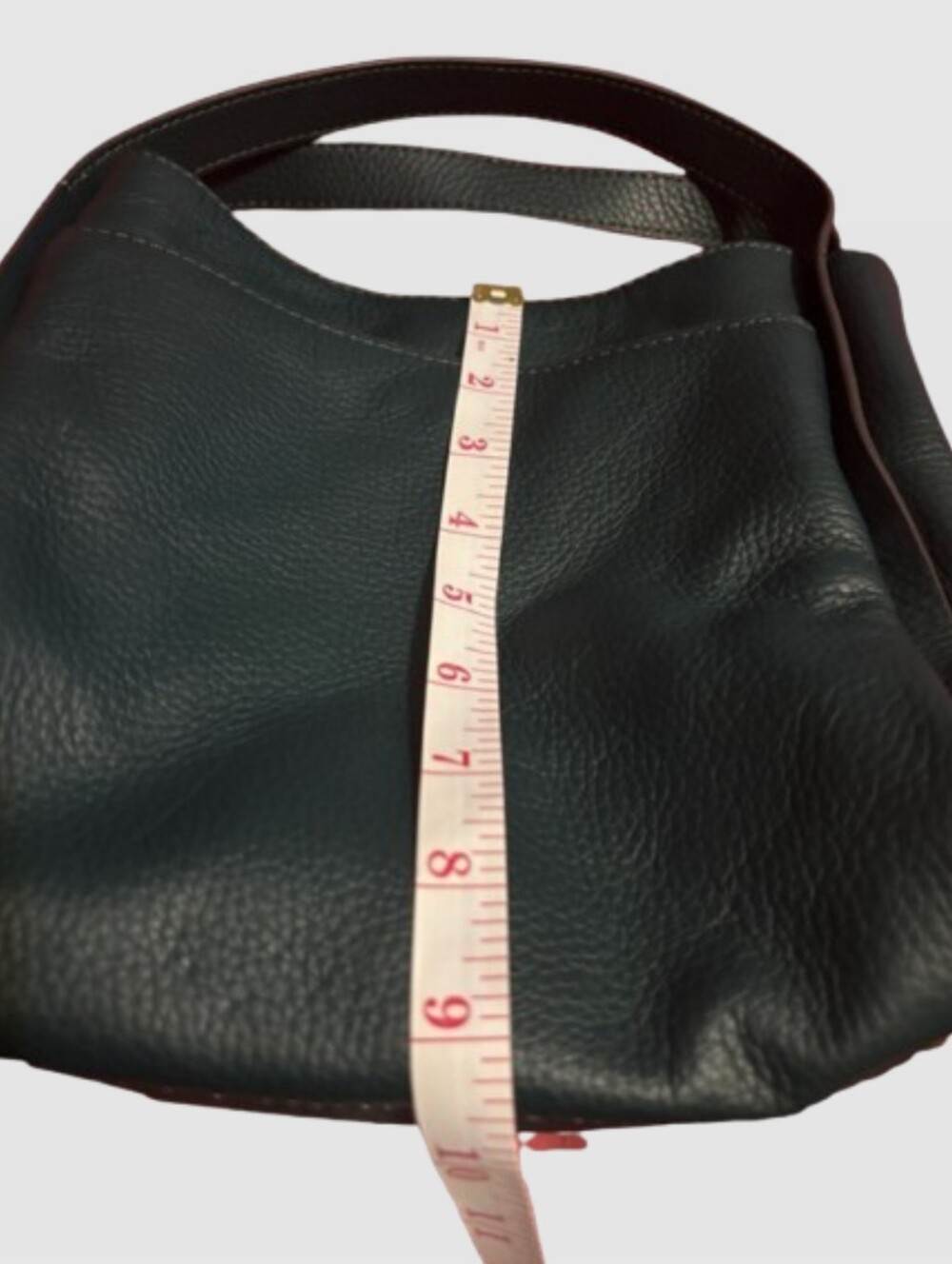 Leather Shoulder Bag in Teal - American Leather Co. - Picture 4 of 7
